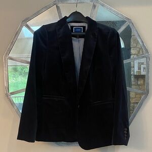J. Crew Gorgeous Navy Velvet Blazer